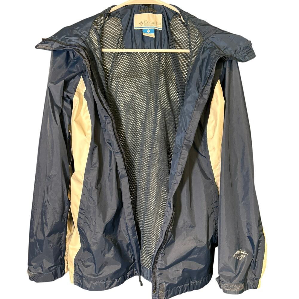 Columbia Sportswear Women's Blue and White Hooded Jacket